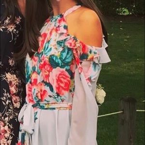 Gianni Bini Amani Cold Shoulder Floral Maxi Dress